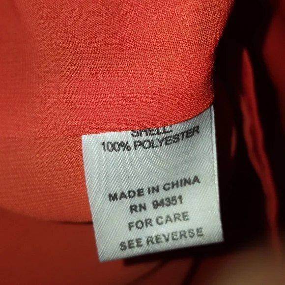 JOYJOY Embroidered Blouse Bohemian Office Orange Pumpkin NWT - Picture 6 of 8